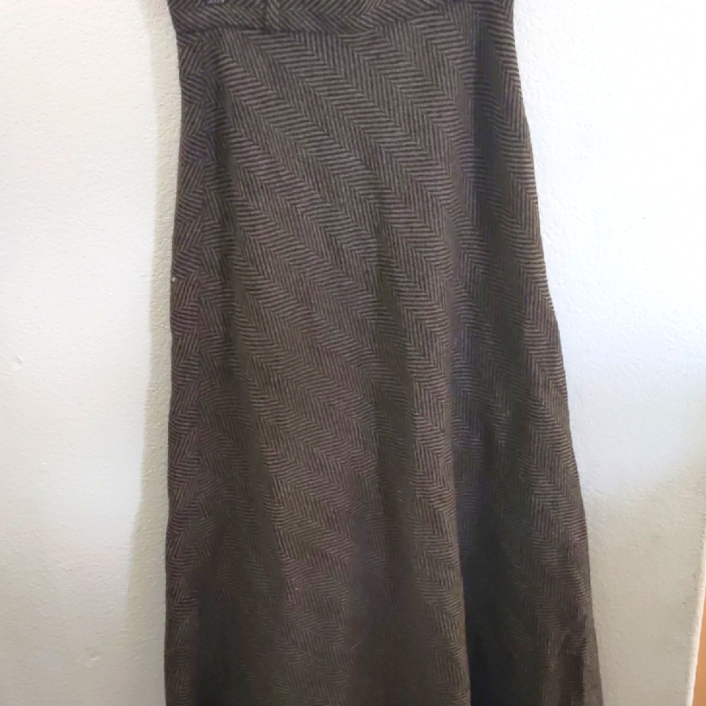 Elegant Brown A-Line Skirt
